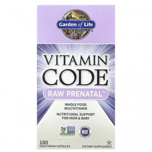 GARDEN OF LIFE - VITAMIN CODE RAW PRENATAL – 180 веган капсули